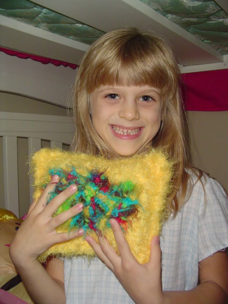 Larissa with her Tooth Fairy Pillow