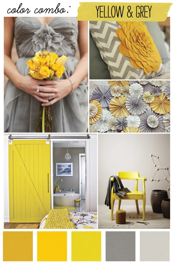The yellow grey combo can never get old these were our wedding colors