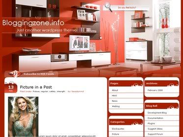 Home Red Interior Wordpress Theme