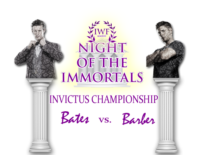 IWF INVICTUS CHAMPIONSHIP MATCHInvictus RulesKristoff Liam Bates (c) vs John Barber