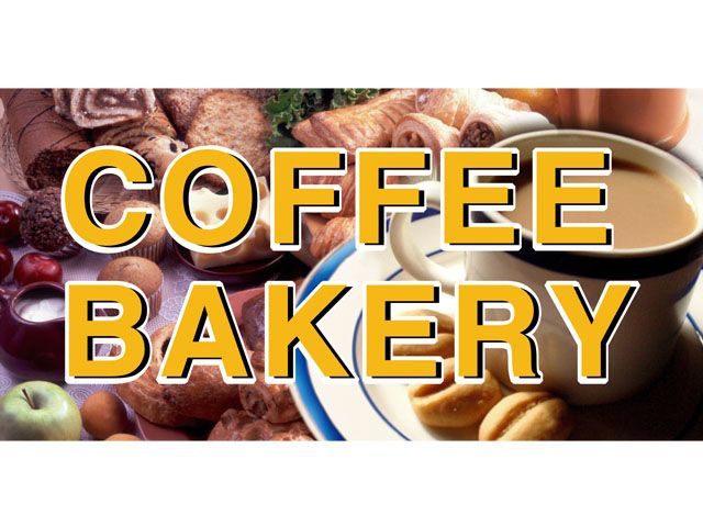 new bn136 coffee bakery shop cake cafe banner flag sign