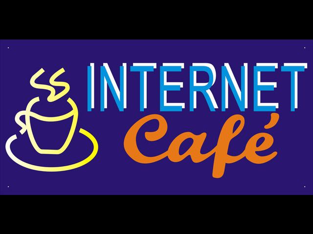 bn0603 Internet Café Coffe Shop Banner Sign | eBay
