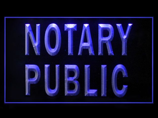 190146P LED Sign Notary Public