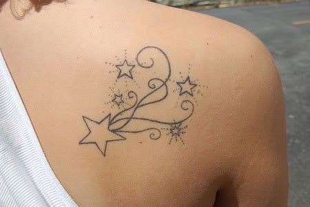 shooting star tattoo designs. Shooting Star Tattoo Designs
