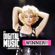 Kylie Minogue wins 2 BT digital music awards