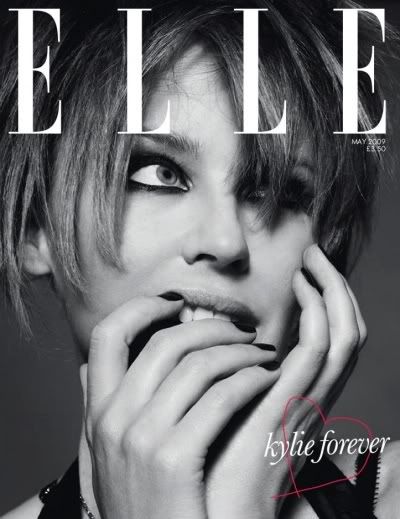Kylie Minogue on cover of Elle magazine, May 2009.