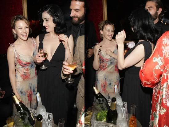 Kylie Minogue at Dita Von Teese birthday party