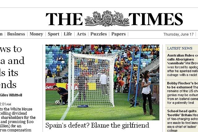 'The Times' echa la culpa a Sara Carbonero