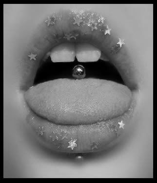 tongue piercing. tongue piercing Image