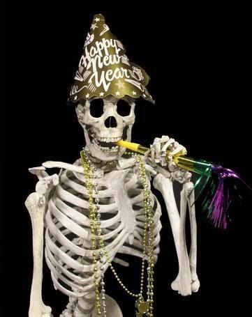 funny happy new year images. Happy new year Skeleton copied