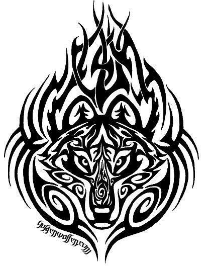 tribal wolf tattoo designs. indian tattoo pictures in