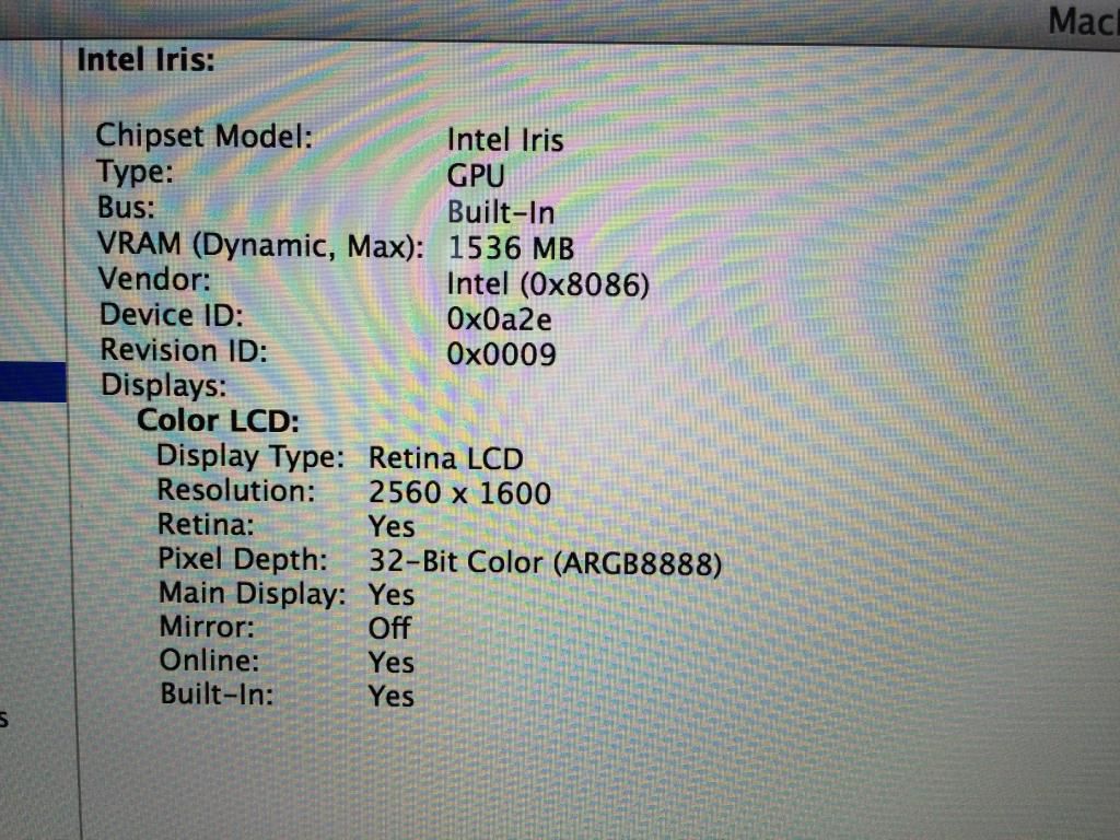 Pro RETINA Display 13in SSD- Core I5 - 8GB - Còn bảo hành chính hãng - 9