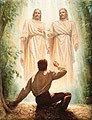 Jesus and Heavenly father speaking to the young Joseph Smith in the Sacred Grove Pictures, Images and Photos