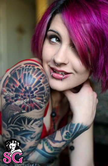 Suicide Girl Tattoo Chick Pictures, Images and Photos 