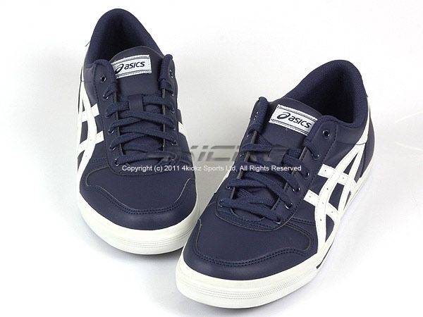 Asics Alton Blue White Classic 2011 Mens Low Leather Casual TQA294 