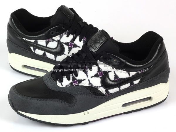 Nike Air Max 1 Black/Black Sail Anthracite 2011 Running Aztec Pack 