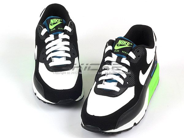 Nike Air Max 90 (GS) Black/White Electric Green 2012 Youth Running 