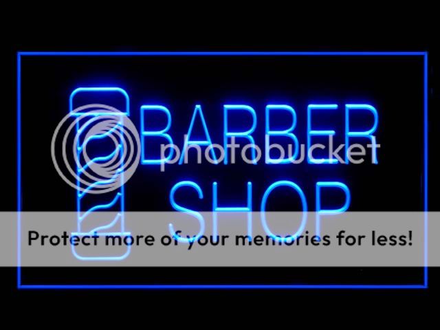 160001B LED Sign OPEN NEW Barber Shop Hair Cut KOU16  