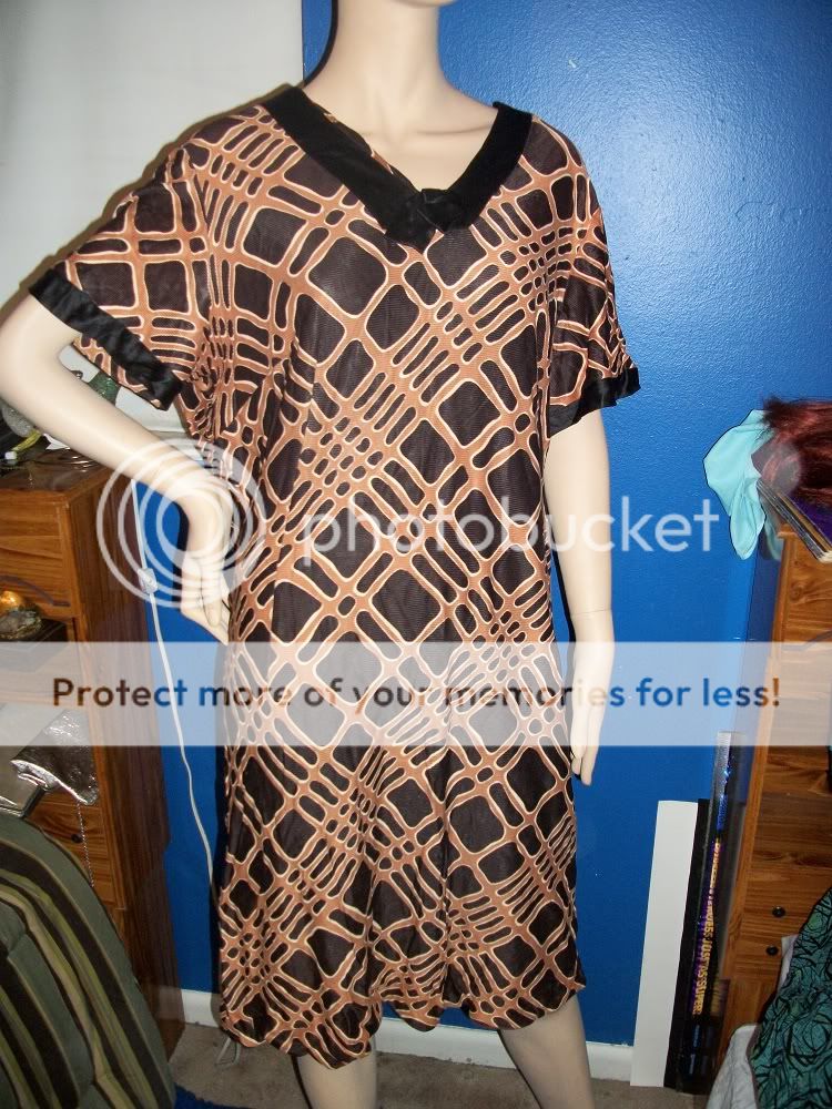 Pretty Unique Vintage Dress XL XXL Plus Size Hipster 70s Muumuu Mod 