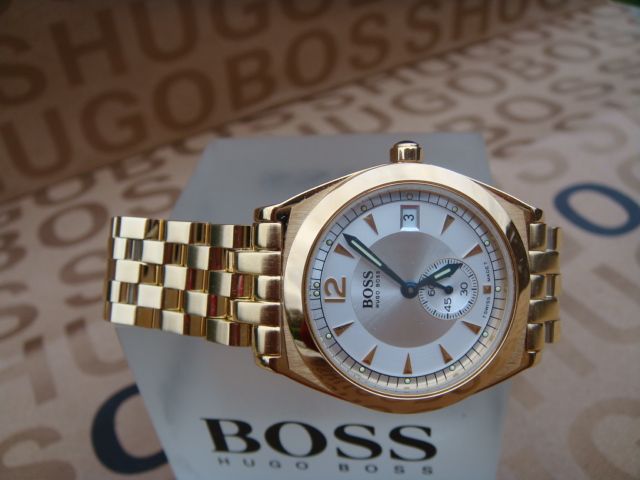 NEW HUGO BOSS MENS LADIES MOVADO SWISS SUIT GOLD DESIGNER RING RANGER 