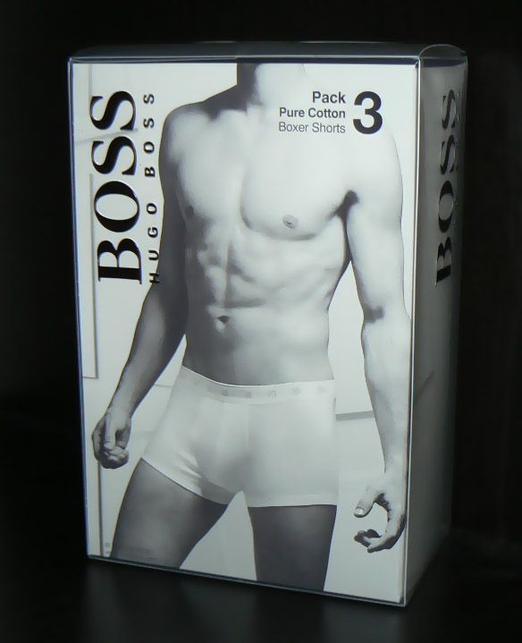 NEW HUGO BOSS 3 PACK FLEX COTTON STRETCH FIT BLACK WHITE UNDERWEAR 